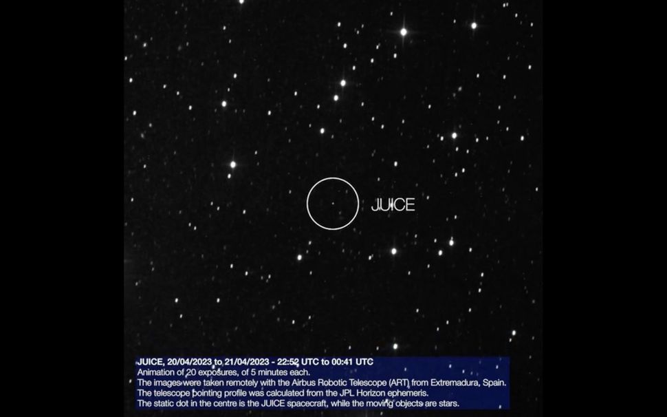 JUICE Jupiter probe spotted 1 million miles from Earth (video, image