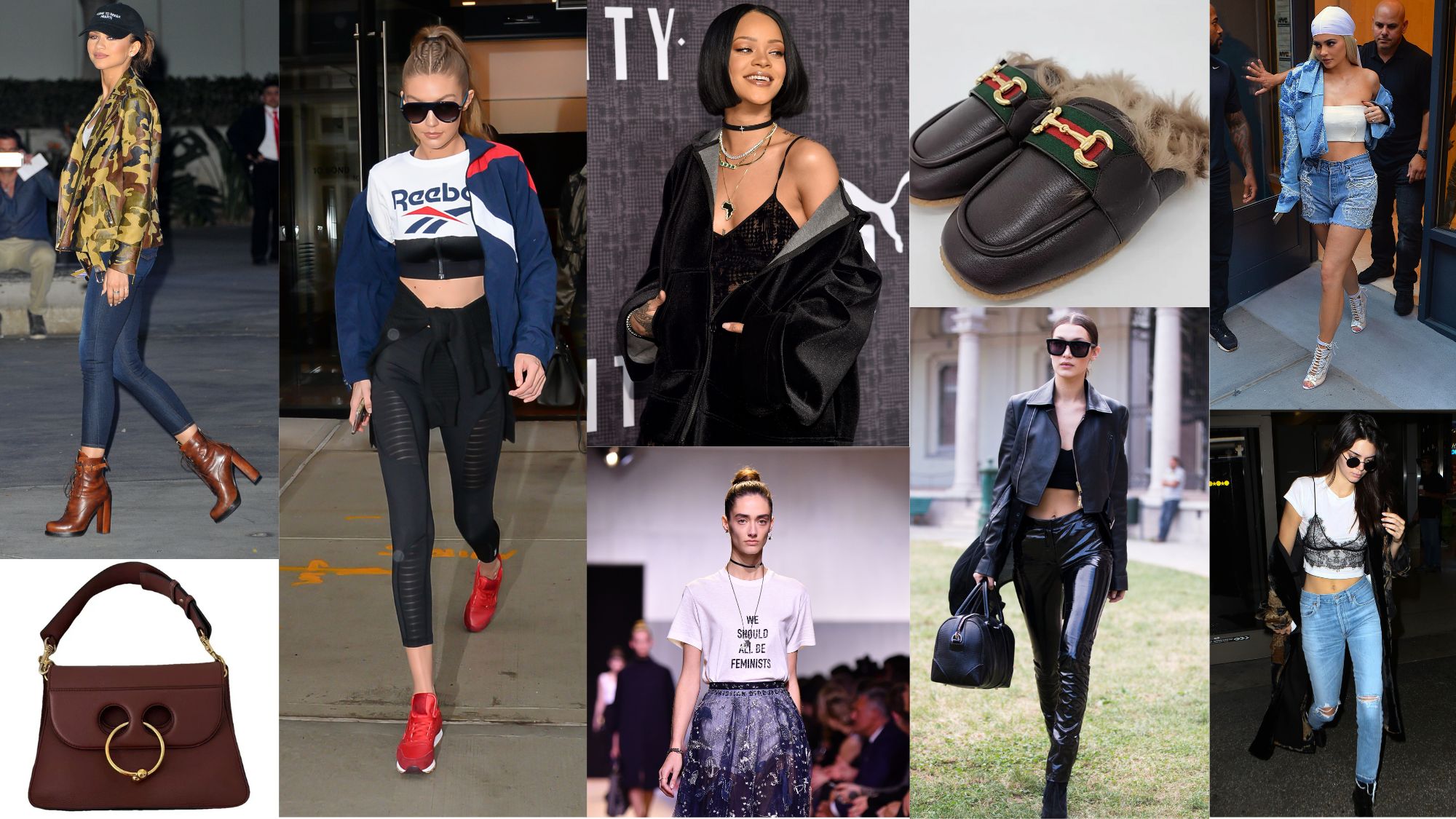 a collage of celebrities in 2016 