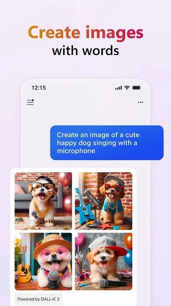The Microsoft Copilot app piggybacks off OpenAI's DALL-E 3 model for text-to-image generation.