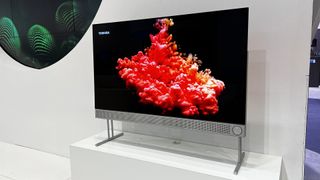 Toshiba concept OLED TV on demonstration stand