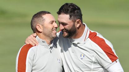 Sergio Garcia and Jon Rahm at the 2021 Ryder Cup at Whistling Straits