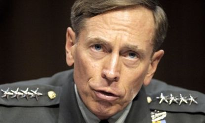 Then-CIA Director-desigate Gen. David Petraeus testifies on Capitol Hill in Washington in June 2011: On Monday the FBI removed boxes of materials from the home of Petraeus' mistress, Paula Br