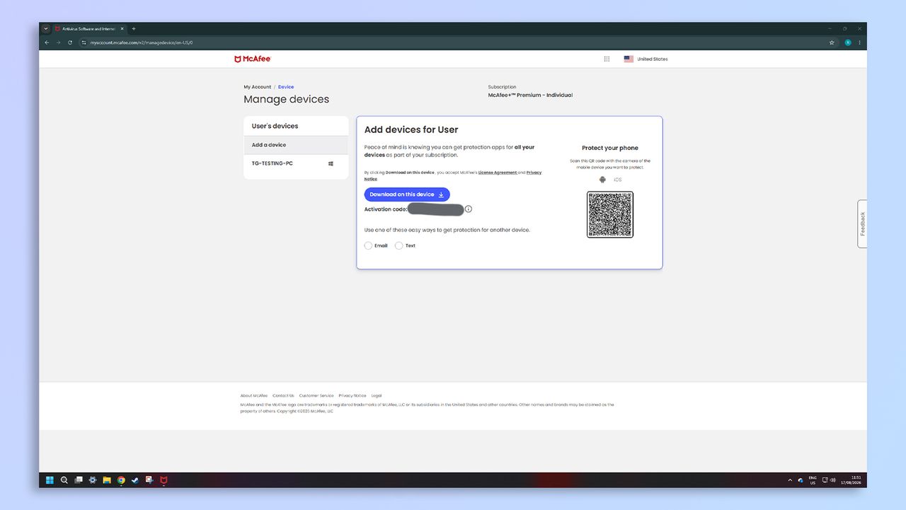 McAfee+ Premium screenshots on PC