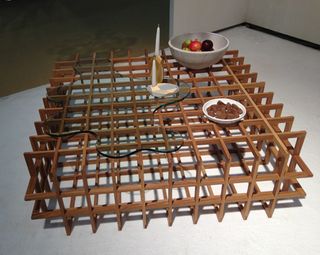 Wooden cage style table