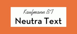 Font pairings: Kaufmann and NeutraDemi