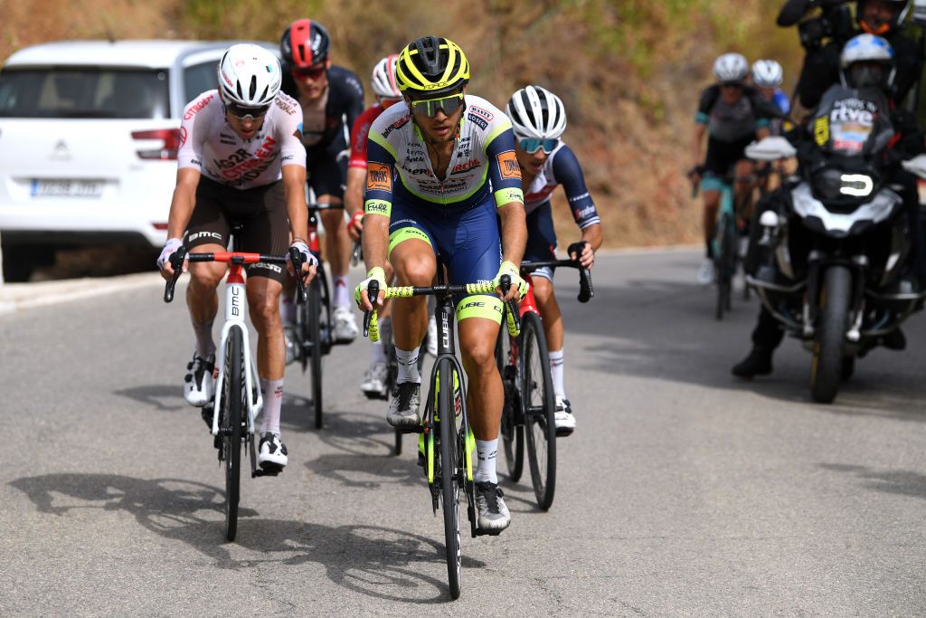 RINCON DE LA VICTORIA SPAIN AUGUST 24 Christian Eiking Odd of Norway and Team Intermarch Wanty Gobert Matriaux attacks during the 76th Tour of Spain 2021 Stage 10 a 189km stage from Roquetas de Mar to Rincn de la Victoria lavuelta LaVuelta21 on August 24 2021 in Rincon De La Victoria Spain Photo by Tim de WaeleGetty Images