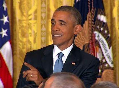 President Obama shuts down a heckler at a LGBT event in the White House