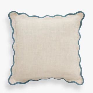 John Lewis Scalloped Linen Cushion