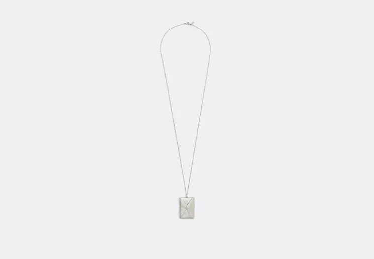 Coach, Envelope Pendant Long Necklace