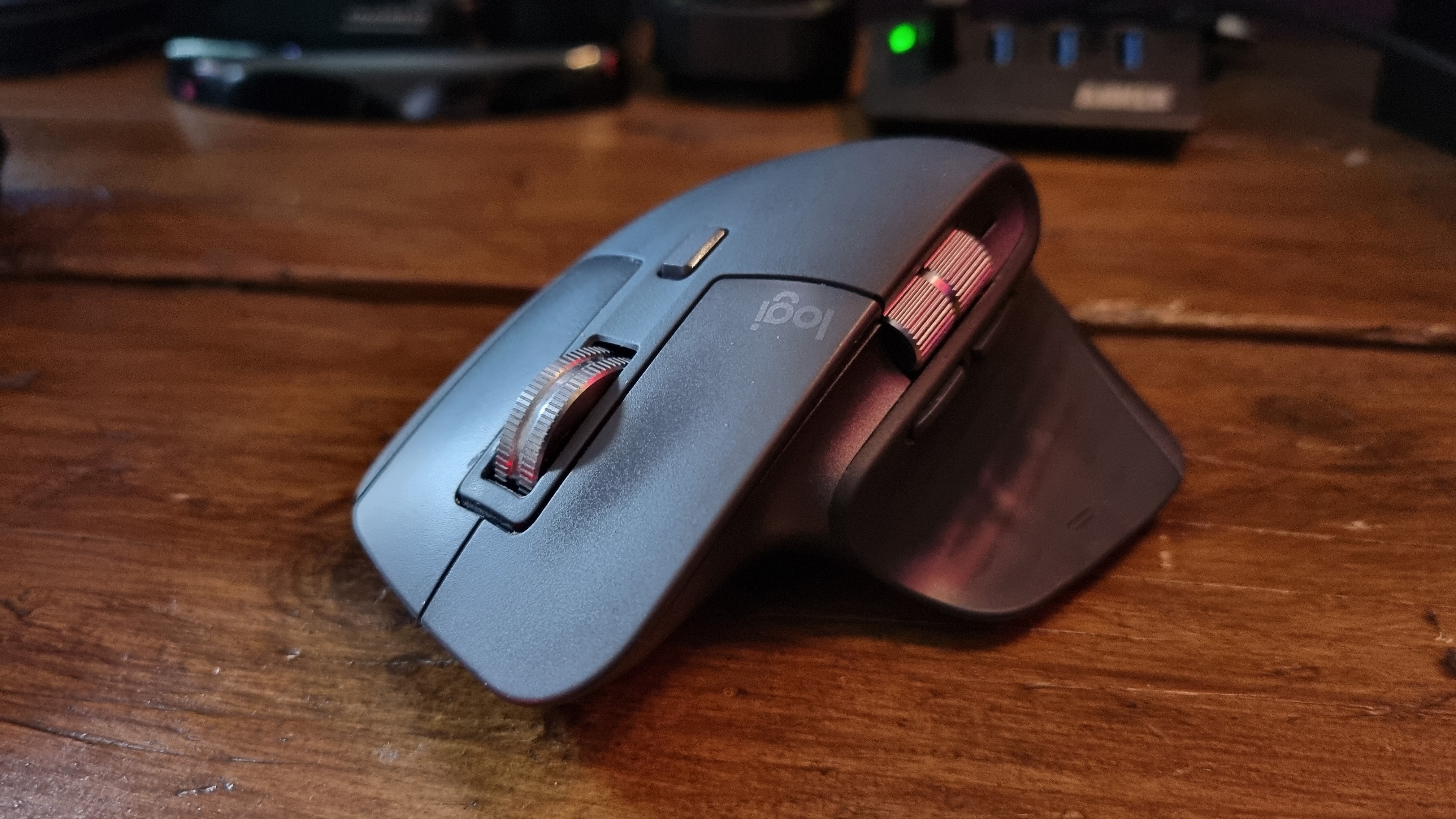 Logitech MX Master 3S on a wooden table