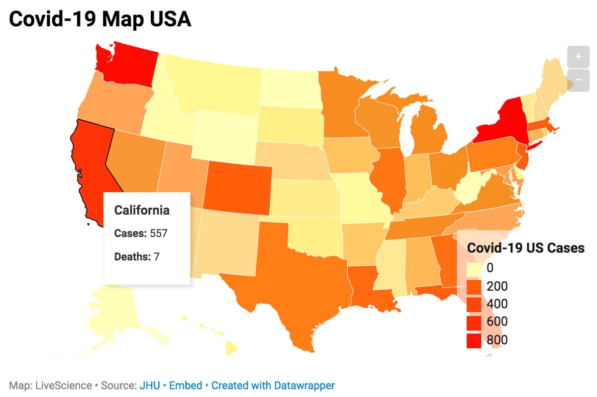 Coronavirus in the US: Map, case counts and news