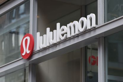 lululemon signage seen outside of department store in New York City
