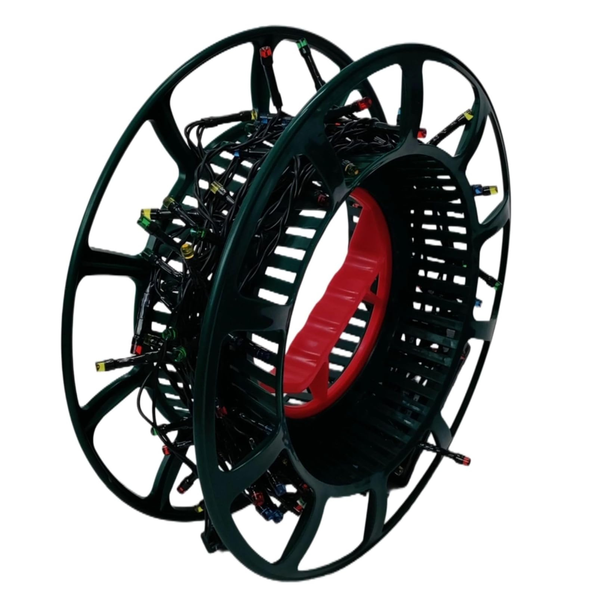 Pms Christmas String Lights Storage Wheel - Christmas Light Holder - Wind Up Reel - Cable Storage Organiser - Christmas String Lights Reel- Tangle Free Tree Light Cradle.