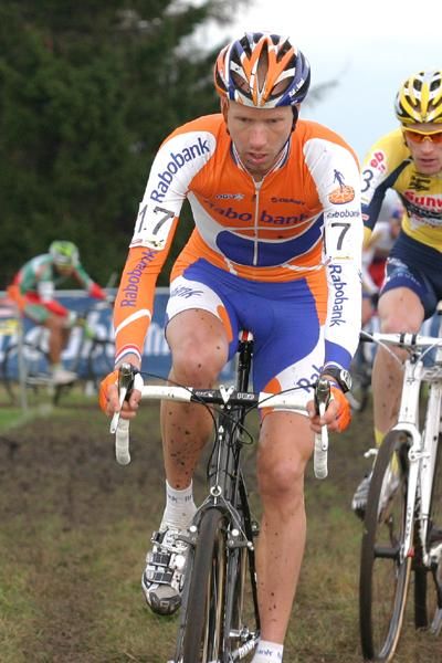 Gerben De Knegt led for the first lap before crashing.