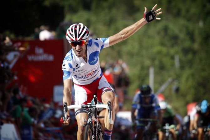 Daniel Moreno (Katusha) won stage 4 of the Vuelta after a perfectly timed attack in the stage finale