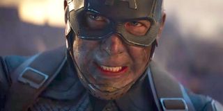 Avengers: Endgame Captain America gritting his teeth in the fight