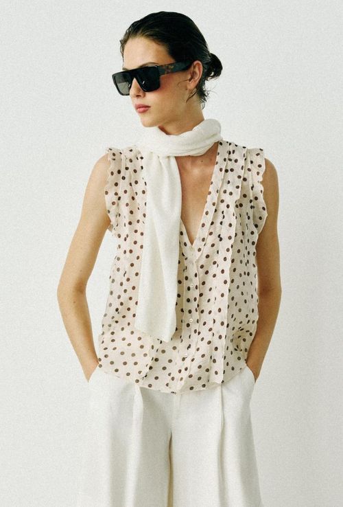 Printed Polka Dot Blouse