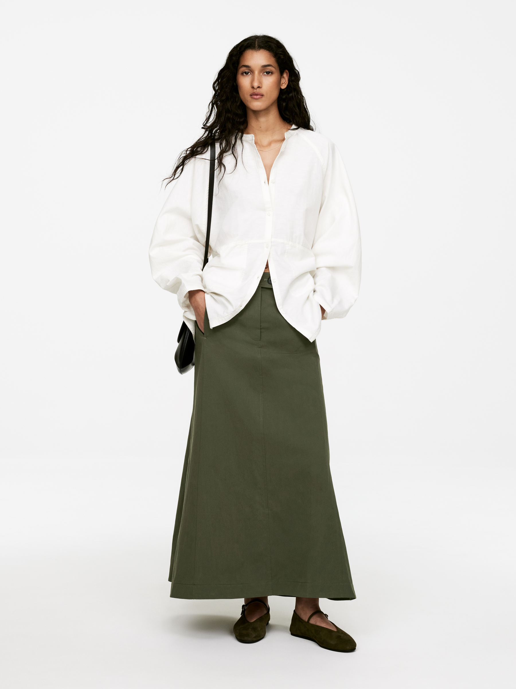 Chino Skirt 
 Dark Khaki 
 Women 
 Arket Gb