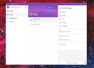 Microsoft To-Do Steps