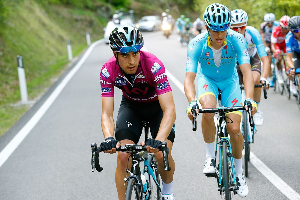 Mikel Landa (Team Sky) and Jakob Fuglsang (Astana)