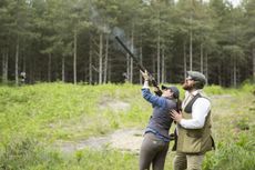 Octavia Pollock shooting at Hownall on the Cowdray Estate