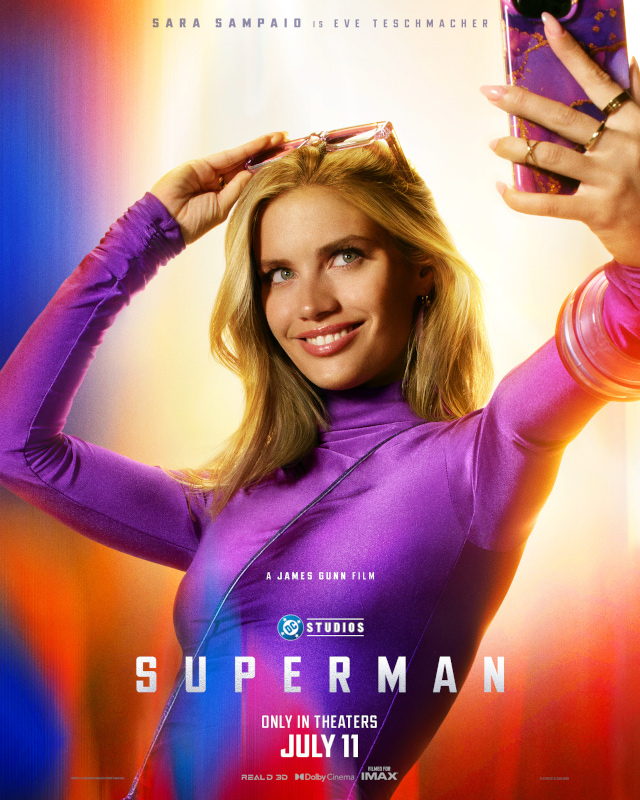 Sara Sampaio as Eve Teschmacher on Superman poster