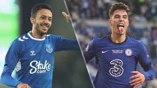 Dwight McNeil of Everton and Kai Havertz of Chelsea could both feature in the Everton vs Chelsea live stream
