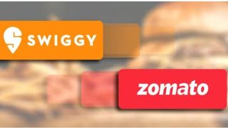 Logos of food aggregators Swiggy and Zomato