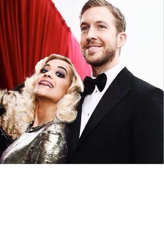 Rita Ora And Calvin Harris At The Grammys 2014