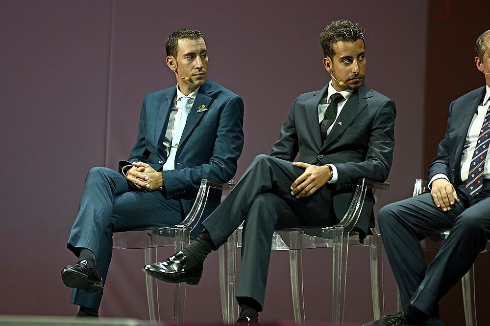Vincenzo Nibali and Fabio Aru at 2017 Giro d'Italia presentation