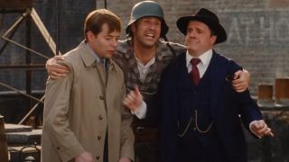 Matthew Broderick and Nathan Lane uneasily sing with a joyful Will Ferrell in The Producers.