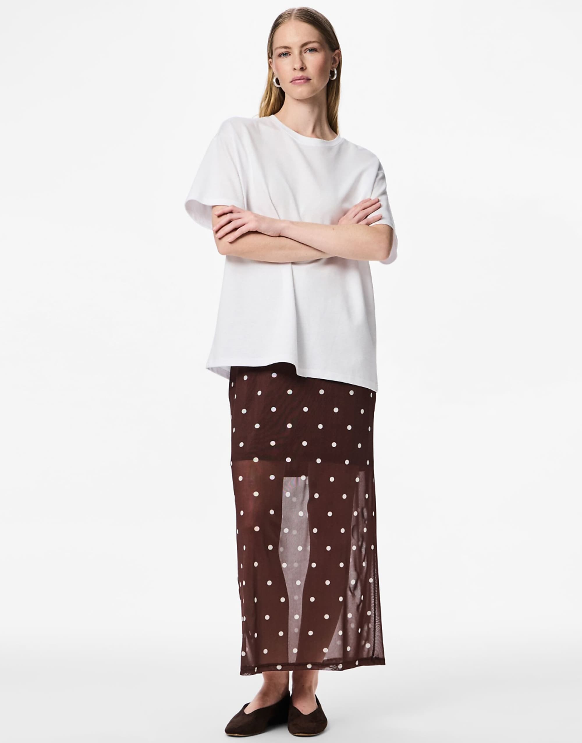 Pieces Midi Skirt in Hot Fudge