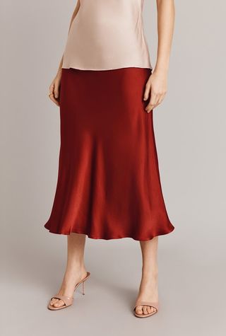 Luna Satin Slip Skirt