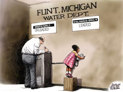 Editorial Cartoon U.S. Flint Water