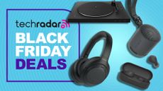 Sony products on TR's blue Black Friday poster