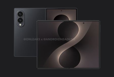 Leaked renders of the Samsung Galaxy Z Fold 8 Wide