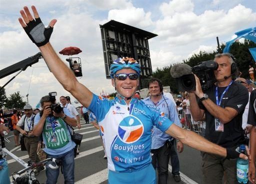 Thomas Voeckler (Bbox Bouygues Telecom) celebrates