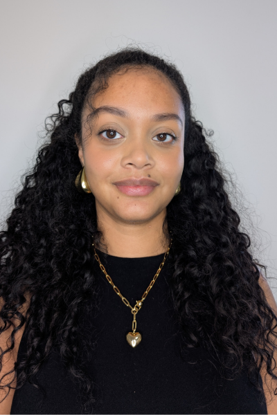 Photos of tester Shauna Beni-Haynes before and after using the Batiste Light Dry Shampoo