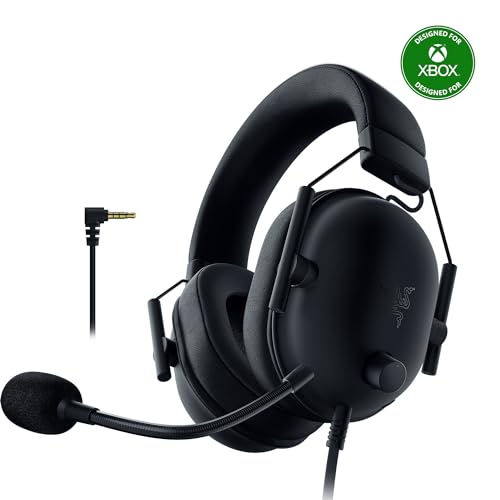 Razer Blackshark V2 X Xbox Gaming Headset: 50mm Drivers - Cardioid Mic - Lightweight - Comfortable, Noise Isolating Earcups - for Xbox Series X, Series S, Ps5, Pc, Switch Via 3.5mm Audio Jack - Black