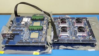 Prodigy FPGA processor prototype with I/O motherboard