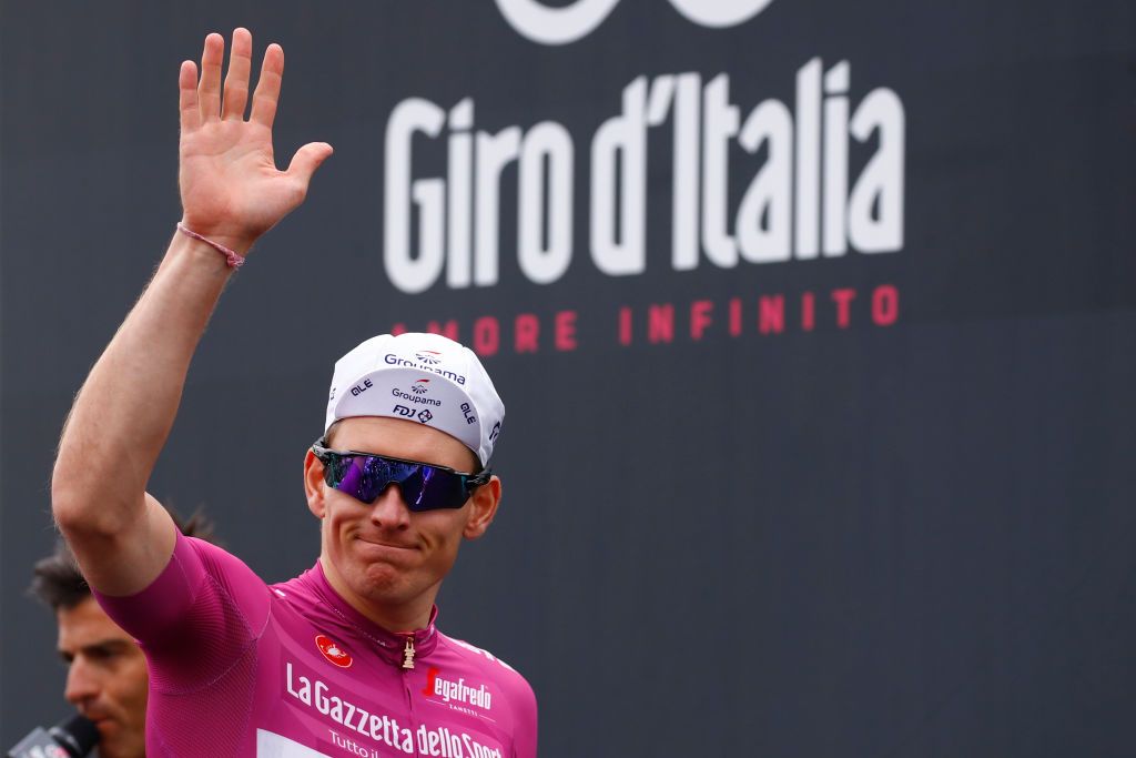 Arnaud Demare (Groupama-FDJ) in the points jersey at the 2019 Giro d&#039;Italia