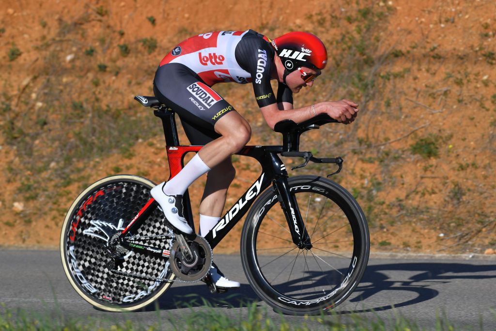 LAGOA PORTUGAL FEBRUARY 23 Tim Wellens of Belgium and Team Lotto Soudal during the 46th Volta ao Algarve 2020 Stage 5 a 203km Individual Time Trial stage from Lagoa to Lagoa ITT VAlgarve2020 on February 23 2020 in Lagoa Portugal Photo by Tim de WaeleGetty Images