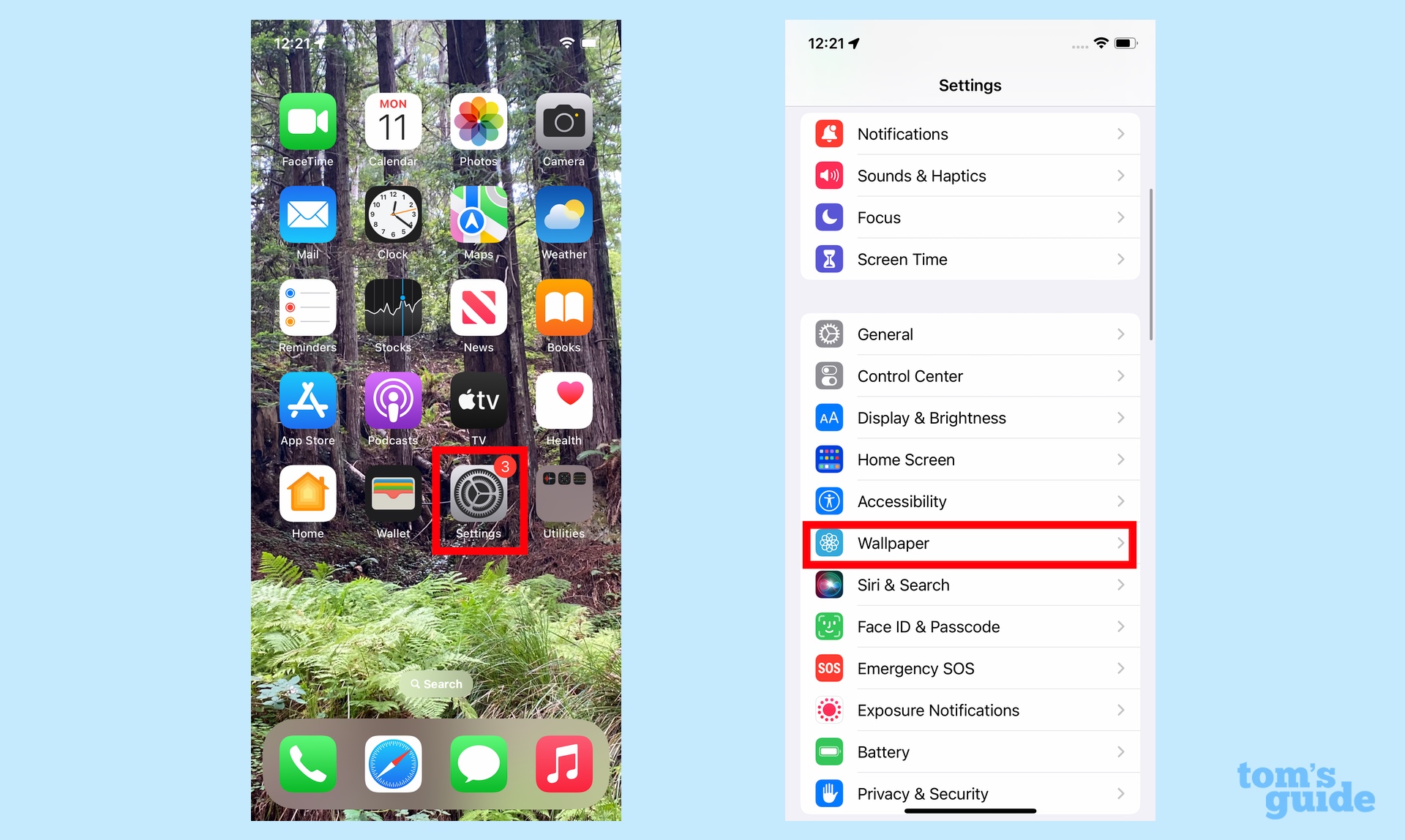 So ändern Sie den Sperrbildschirm in iOS 16 Wählen Sie das Hintergrundbild in den Einstellungen aus