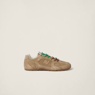 Miu Miu x New Balance, 530 SL Suede and Mesh Sneakers