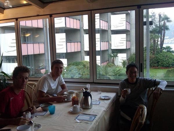 Breakfast with Pete and Jessica.
