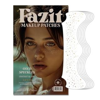 Fazit Make-up-Patches – Gold – glitzernde Make-up-Sprenkel für das Gesicht – leuchtende Make-up-Patches – glitzernde Make-up-Flecken für das Gesicht – niedliche glitzernde Make-up-Accessoires für Frauen – kosmetischer Glitzer für das Gesicht – 6 Stück