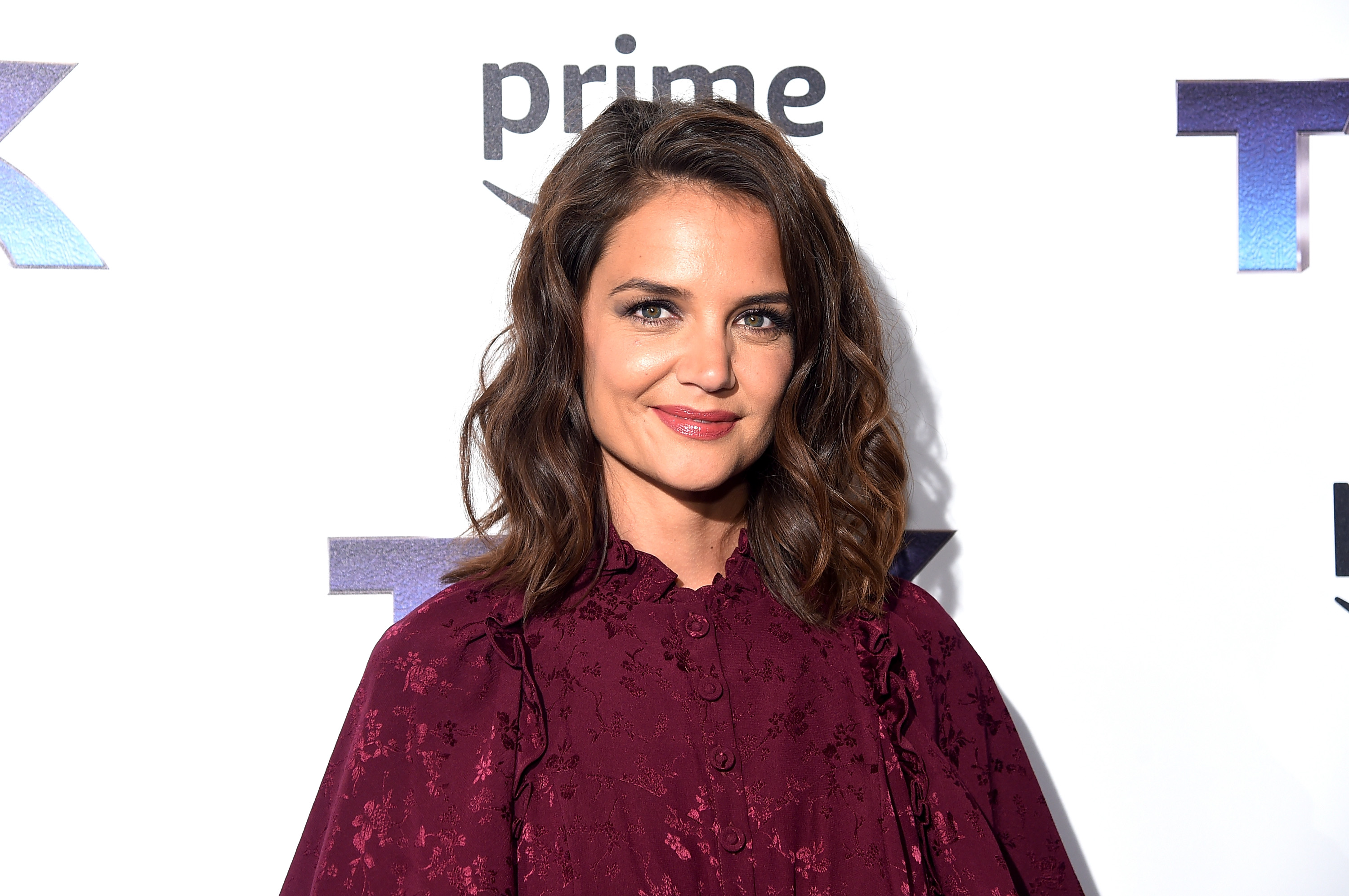 Katie Holmes attends &quot;The Tick&quot; Blue Carpet Premiere at Village East Cinema on August 16, 2017 in New York City.