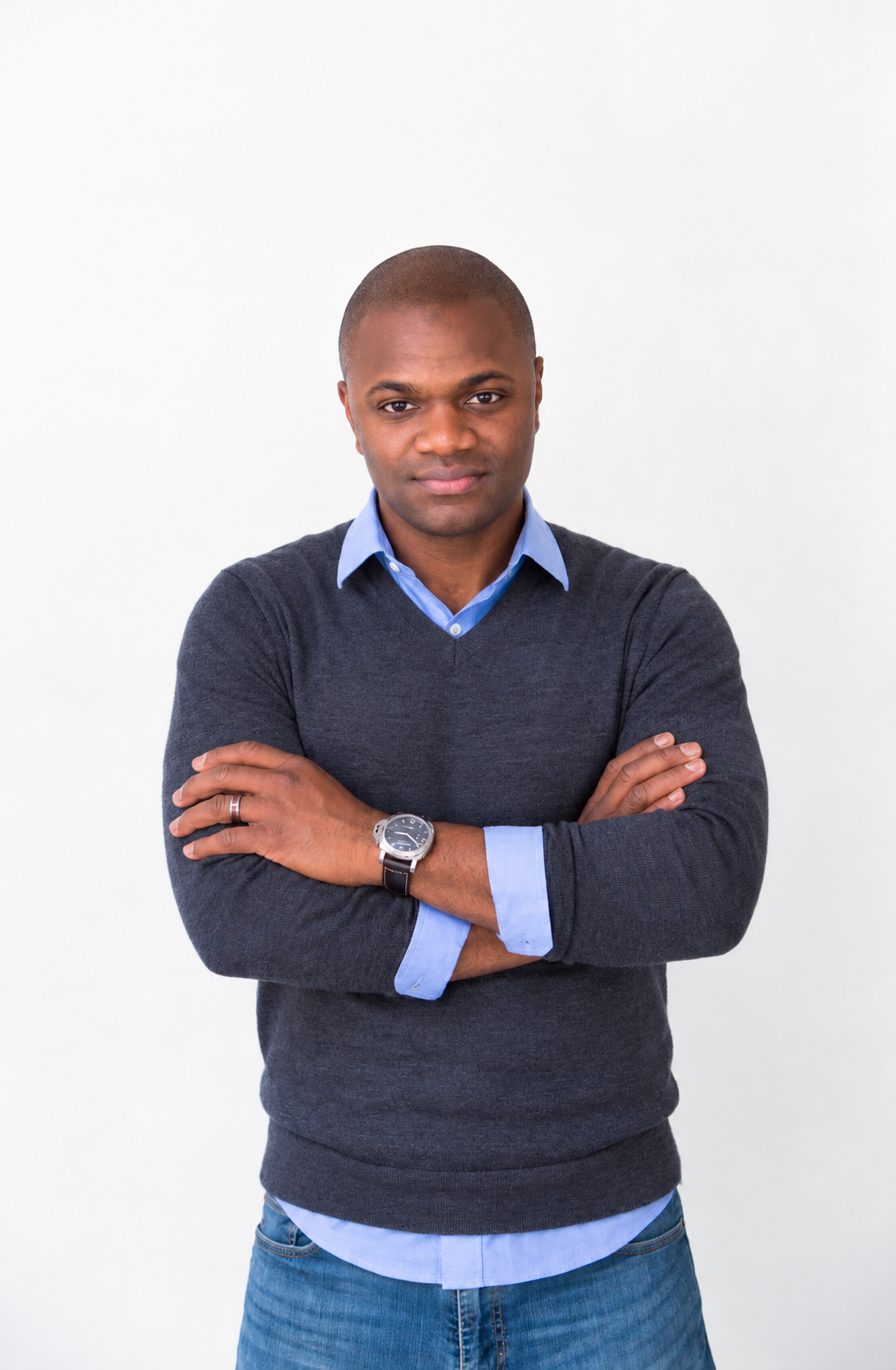Headshot of Marcus Lovely with arms folded.