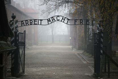 The gates of Auschwitz.