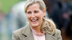 Sophie, Duchess of Edinburgh visits the Westmorland County Show on September 9, 2021 wearing a pink jumper